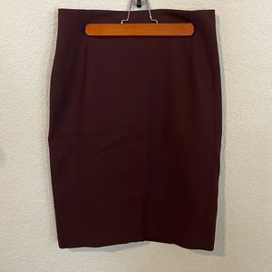 NWT White House black market burgundy pencil skirt size 6